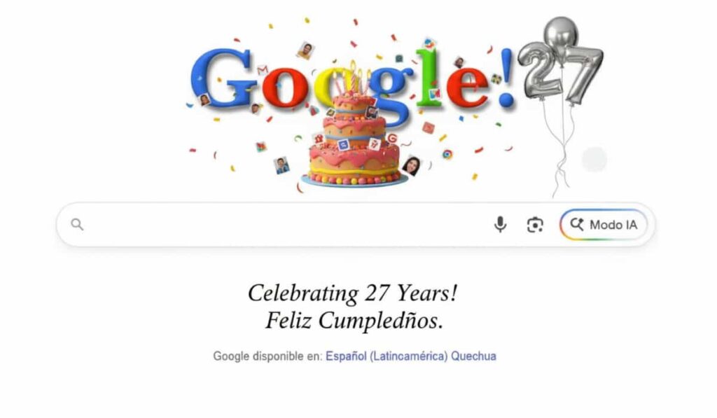 Google Celebrates 27th Anniversary